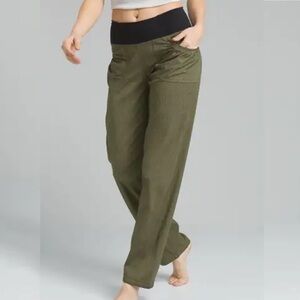 PRANA Summit Pants in Charcoal Heather/Cargo Green Heather Size S